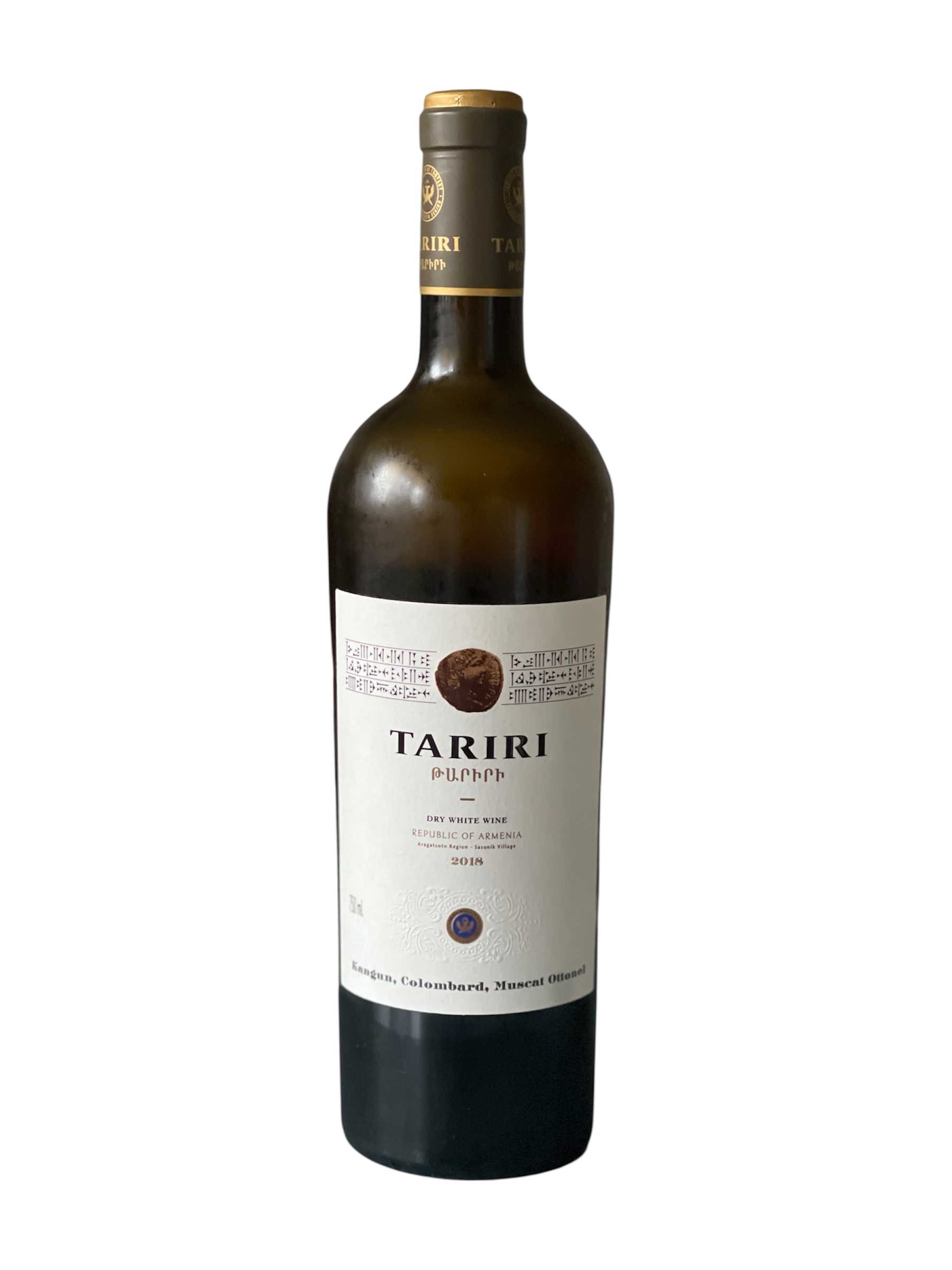 Tariri - Dry White 2018 – Kangun, Colombard, Muscat